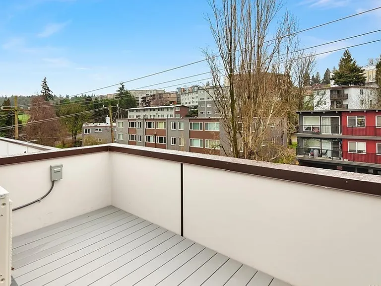 East facing rooftop deck view; West Seattle golf course