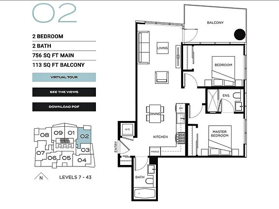 2nd image of 10750 135a St Unit 1602