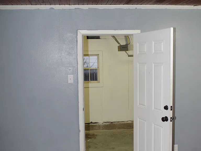 View into attached garage