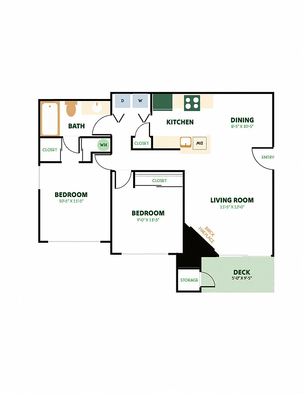 Floor plan 2x1 Renovated