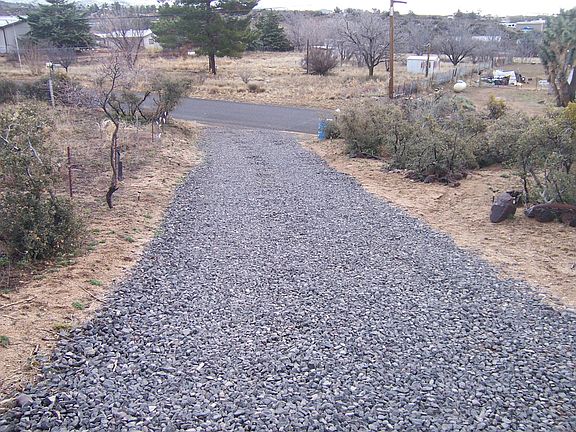 paved roads / gravel drive