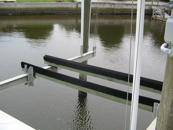 close up of boat lift
