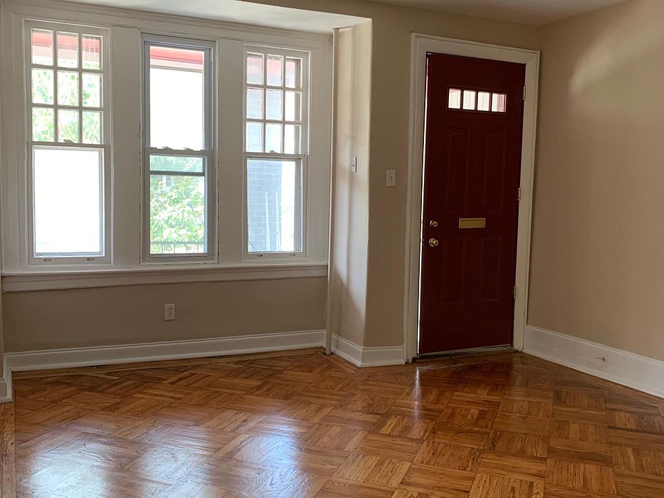 Front door and front of house living room area
