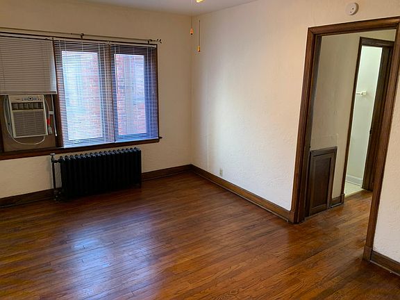 Dining room with window A/C.
