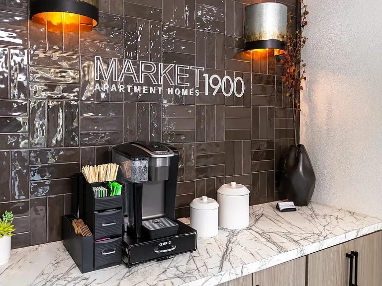 Relish complimentary coffee or tea while connecting with our on-site management team.