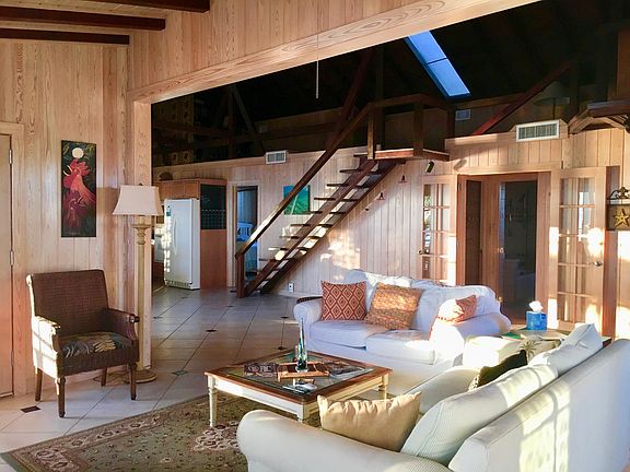 Spacious living room with ocean views 