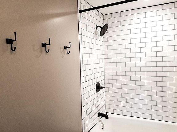 Subway tile shower