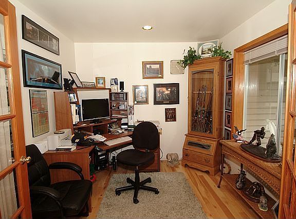 Den w/french door entry 