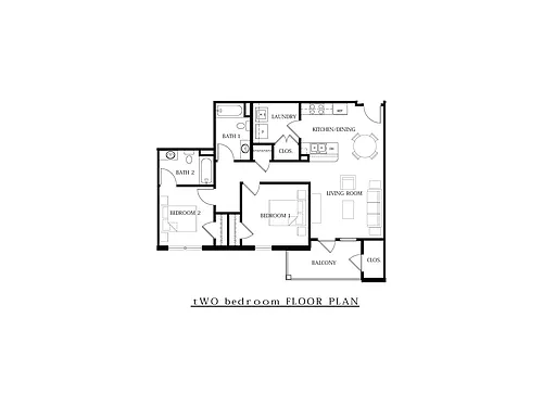 Floor plan Two Bedroom