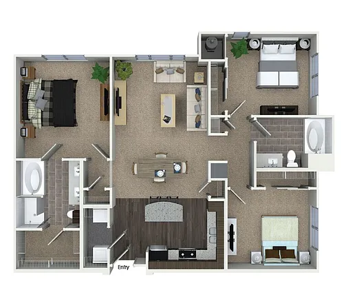 Floor plan mC2B Income Restricted