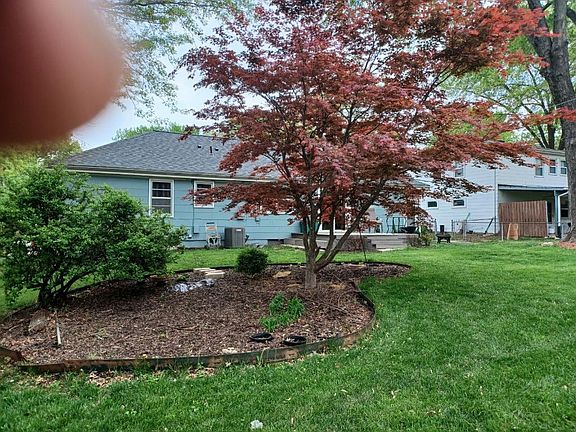 Back yard with landscaping for privacy