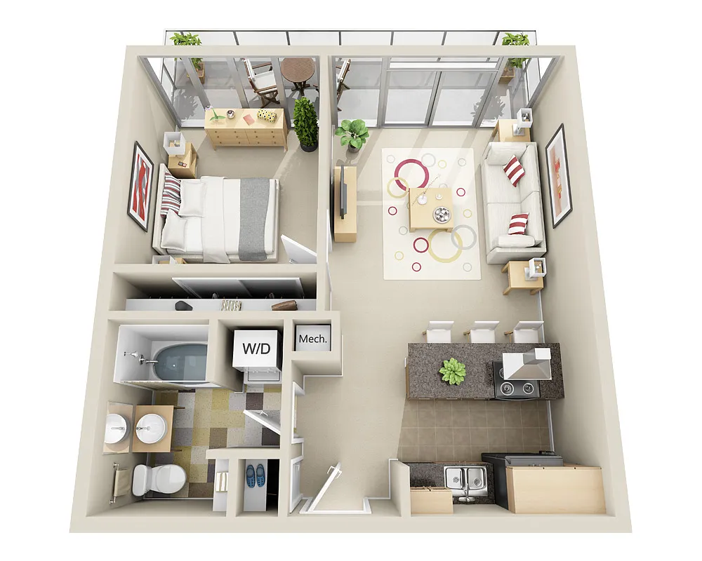 Floor plan Midrise A1C