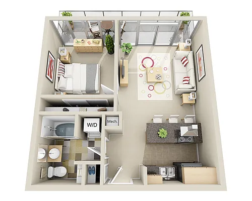 Floor plan Midrise A1C