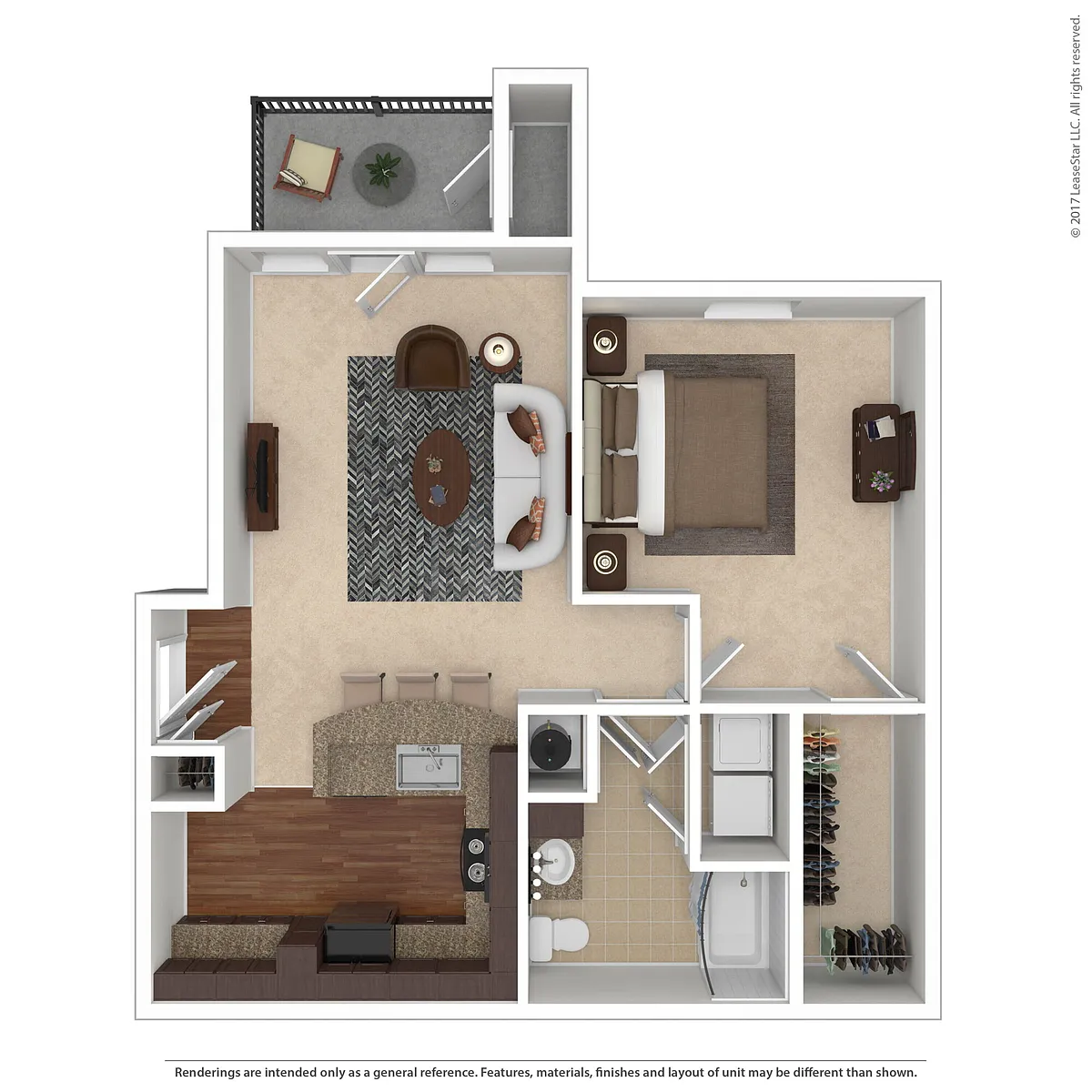 Floor plan 1 Bedroom Residential