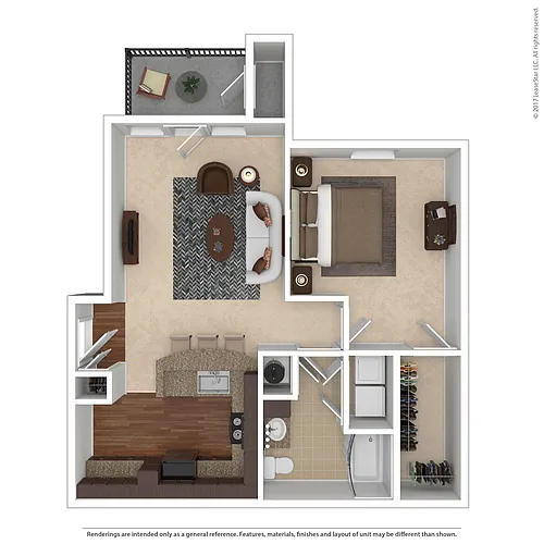 Floor plan 1 Bedroom Residential