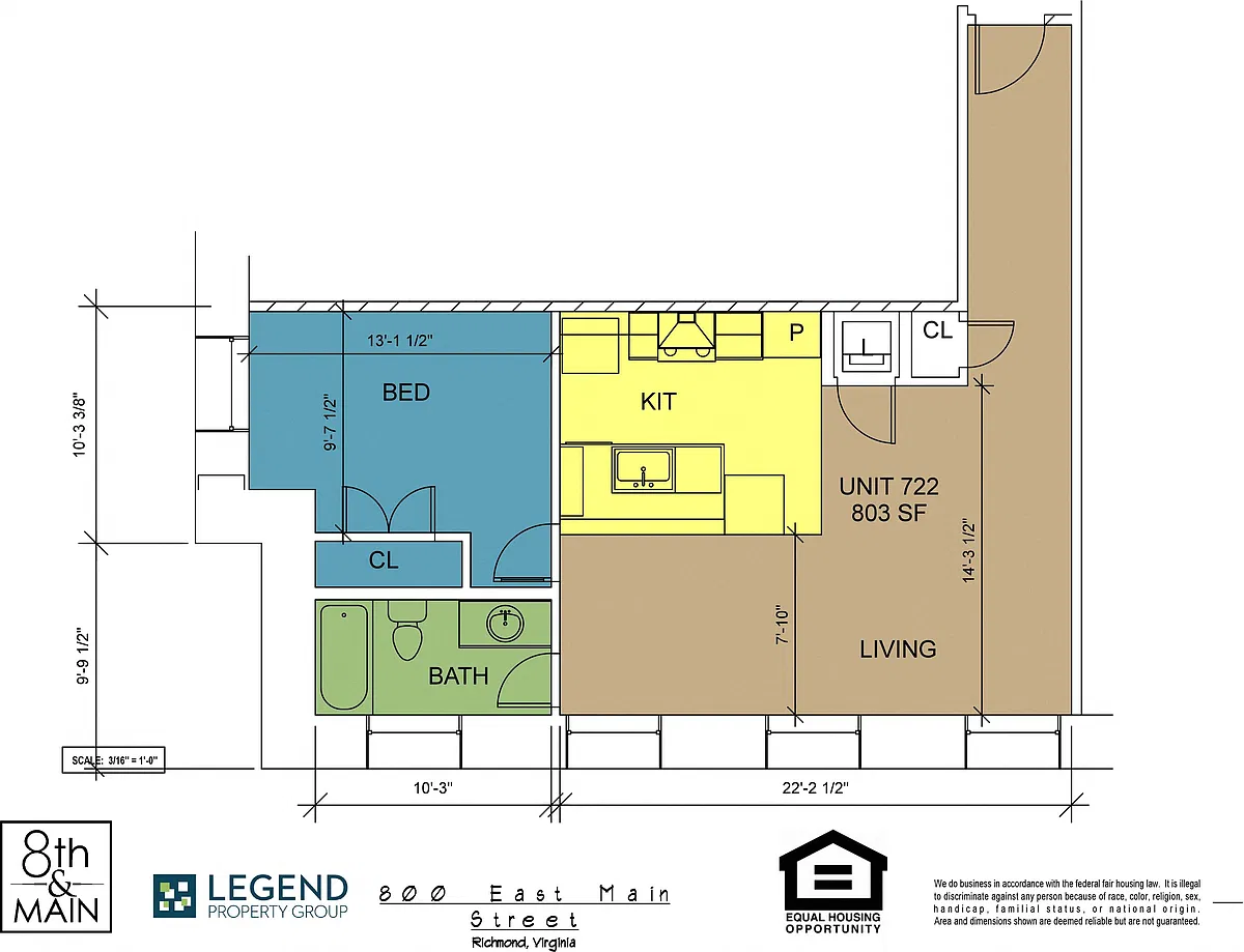 Floor plan 8th and Main 722