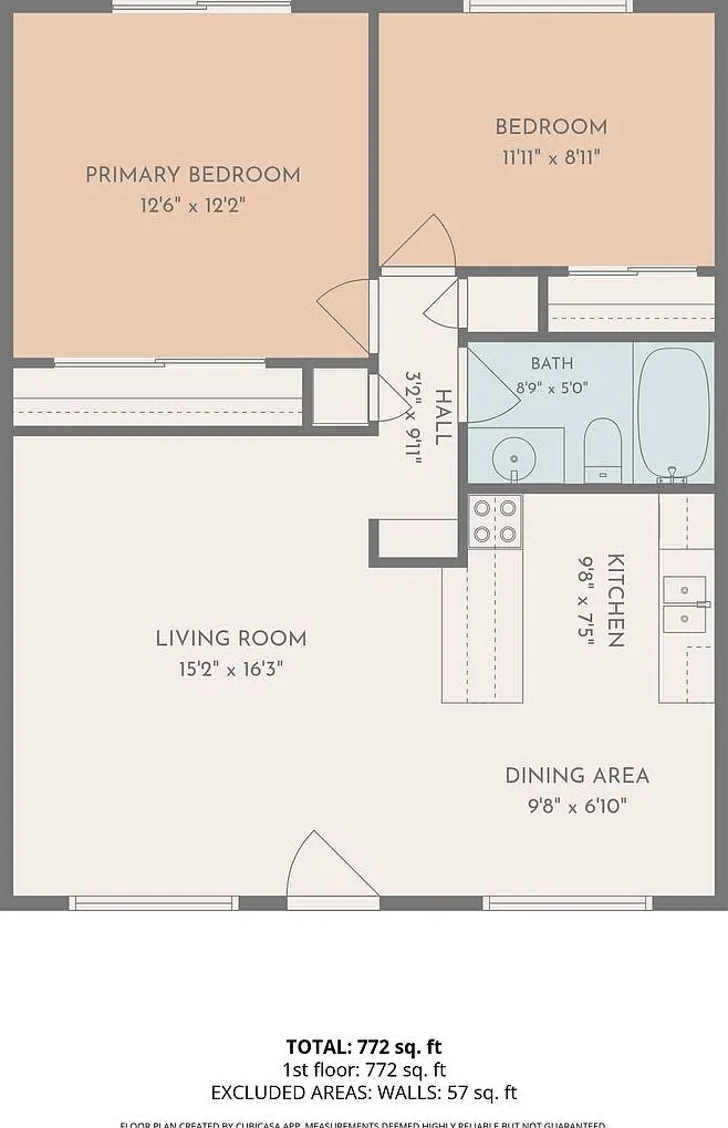 2-bedroom, 1-bath apartment in Visalia, CA — Photo 3
