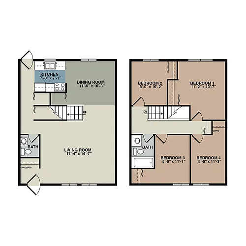 Floor plan 4 Bedroom