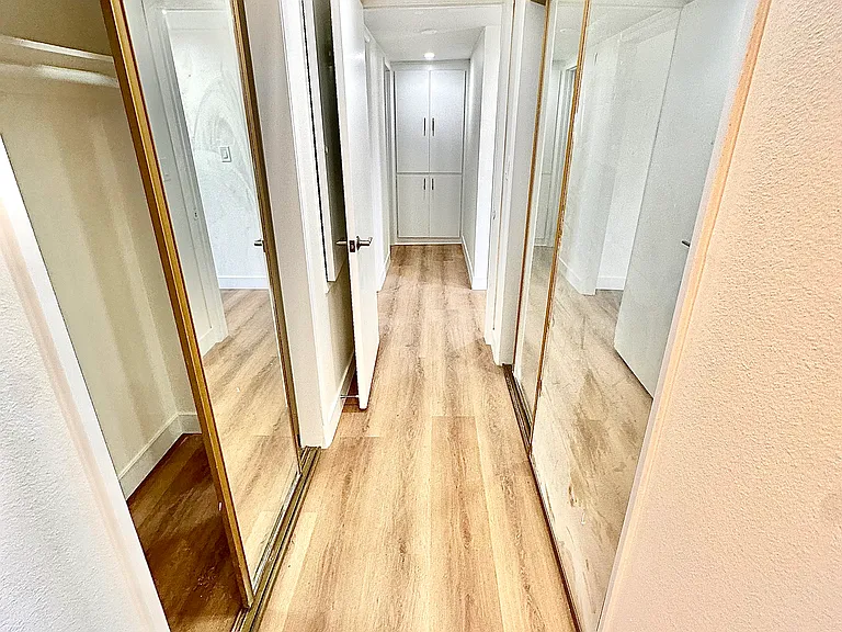 Unit #302 spacious hallway with additional bonus closet space!