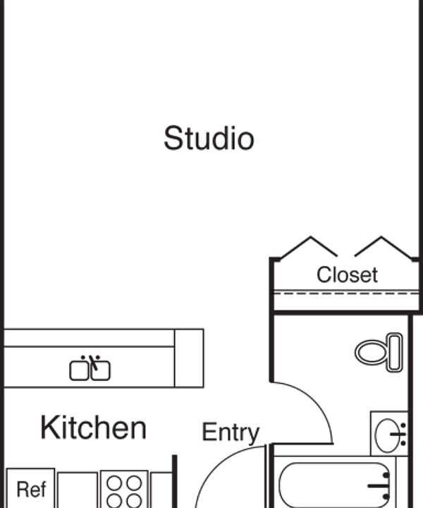Studio Floorplan Diagram