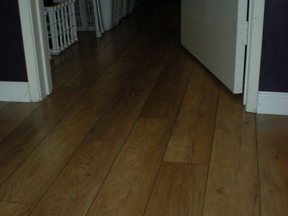 Laminate floors throughout