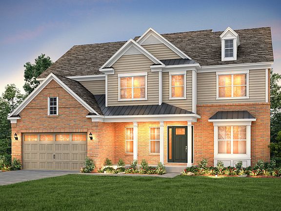 Townsend Exterior 2 features Brick, Siding and Covered Front Porch