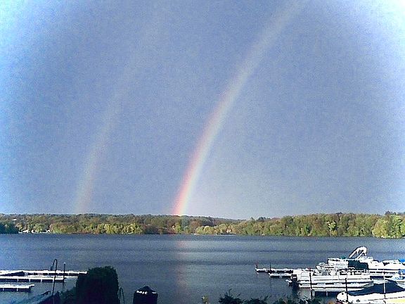 Double Rainbow  from deck

