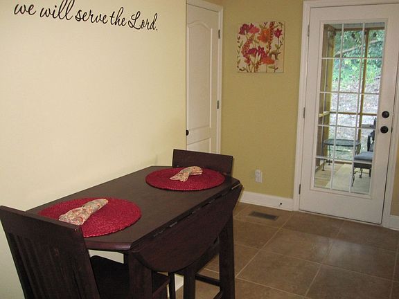 Bistro Table Tucked Away in the Kitchen