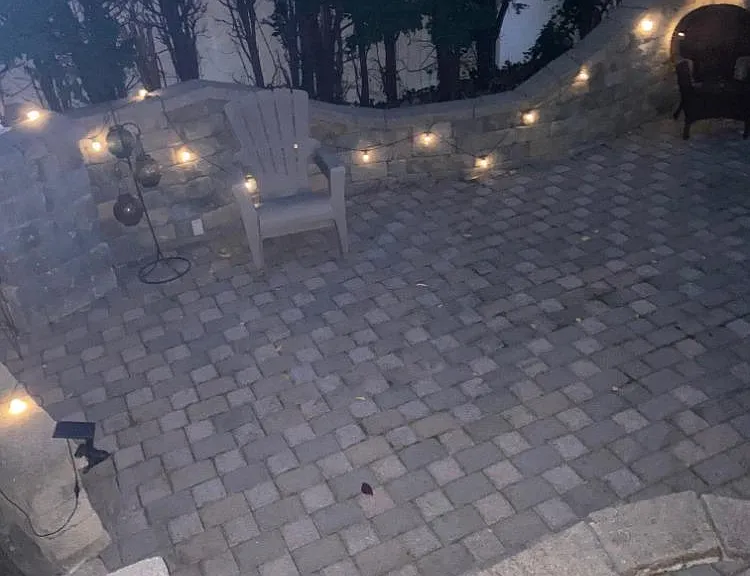 back patio in the evening