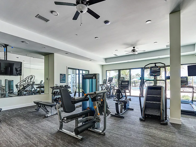 Imperial Crossing Luxury Apartment Homes community fitness gym area.