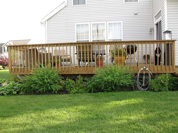 spacious back deck