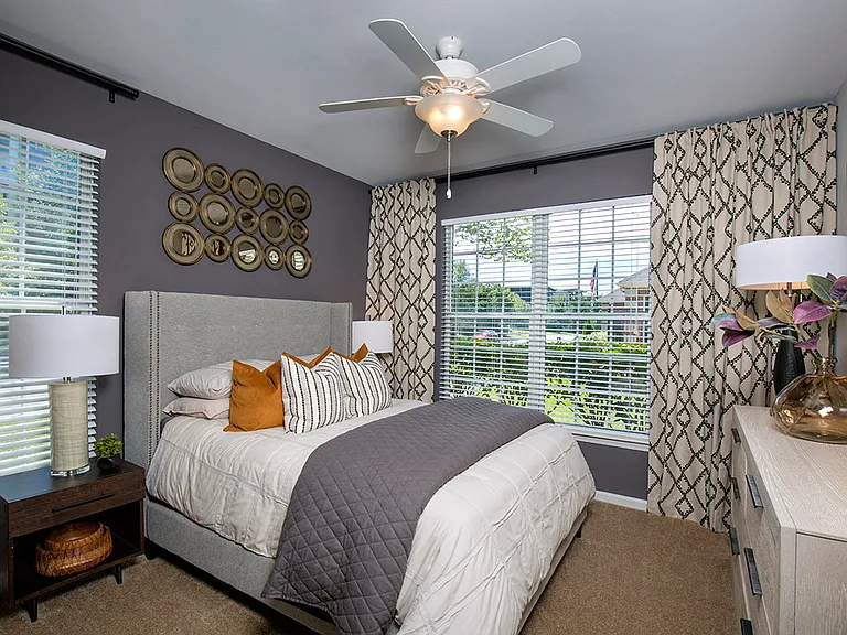 Primary bedroom with ample natural light