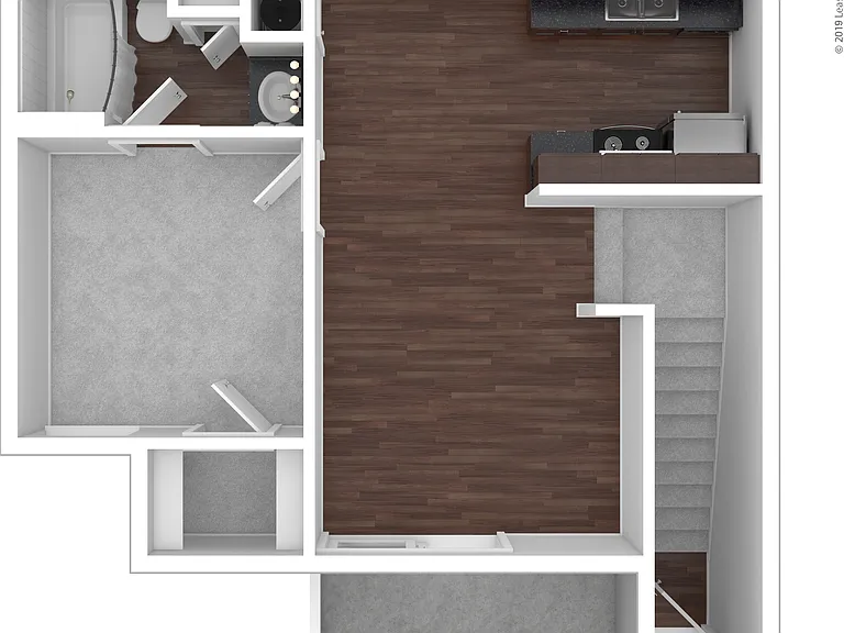 A1R: Beds - 1: Baths - 1: SqFt Range - 550 to 550