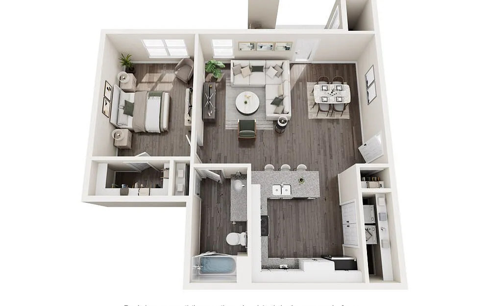 Floor plan 1BR-C