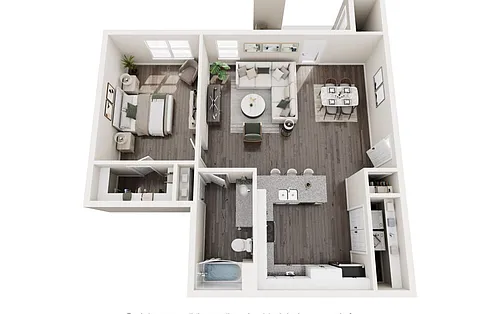 Floor plan 1BR-C