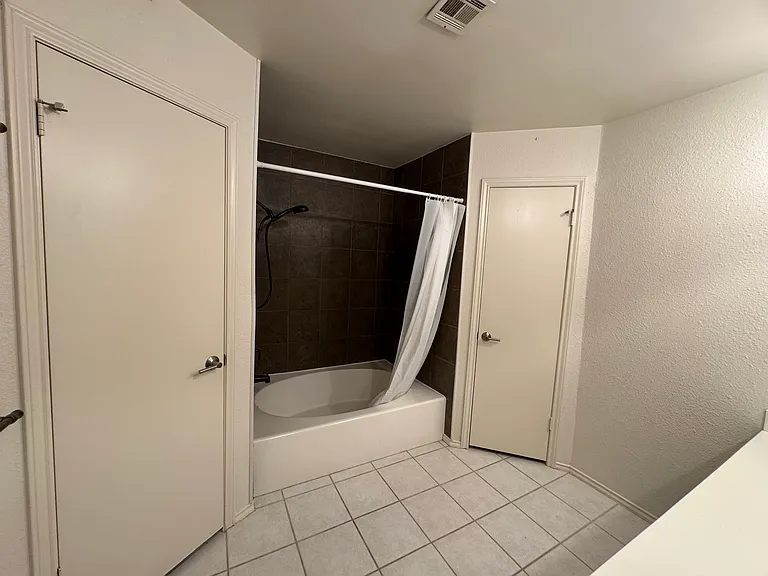 Master bath - closet doors closed