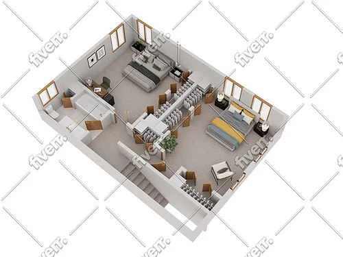 Floor plan 2 Bedroom 1.5 Bathroom
