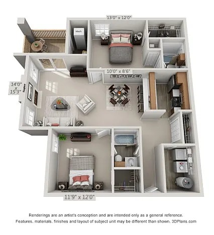 Floor plan Lily Deluxe (Corner)