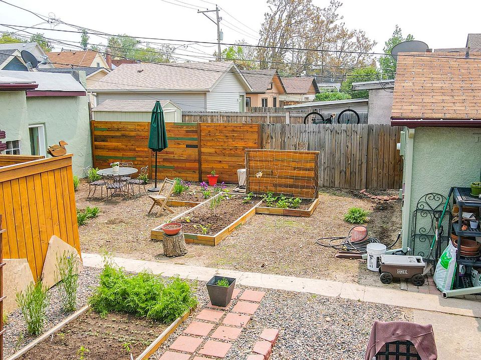 Back Garden view - 42 A is the single story unit on the right.