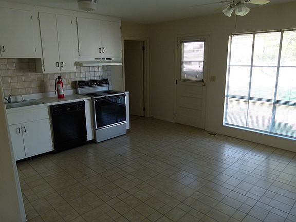Kitchen and back yard
