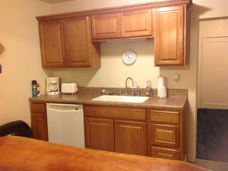 The north end of the Kitchen showing dishwasher, sink with garbage disposal