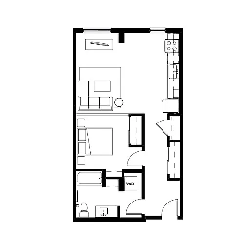 Floor plan One Bed 18