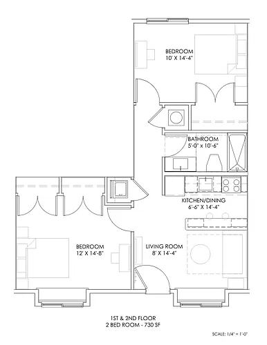 Floor plan Lilly Flat Furnished