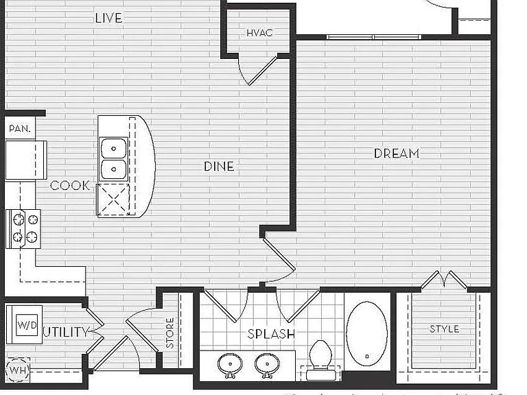 Dalian 151 - A2 - 1 Beds - 1 Baths - 834 Sq. ft.