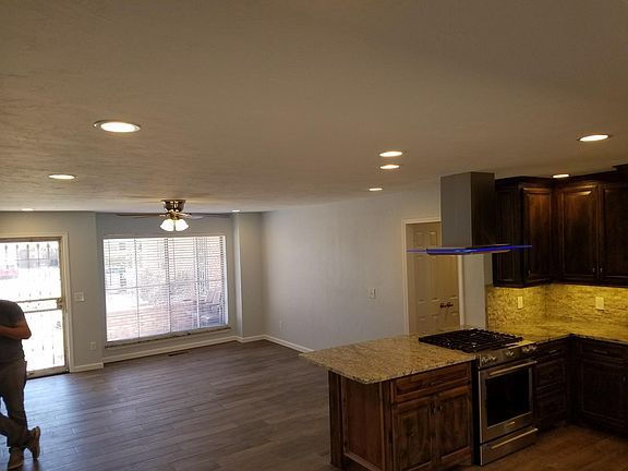 Living room and kitchen