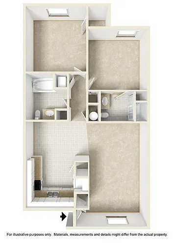 Floor plan 2x2 Lower