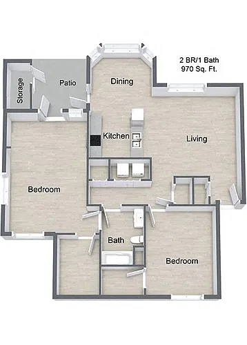 Floor plan Two Bedroom - A