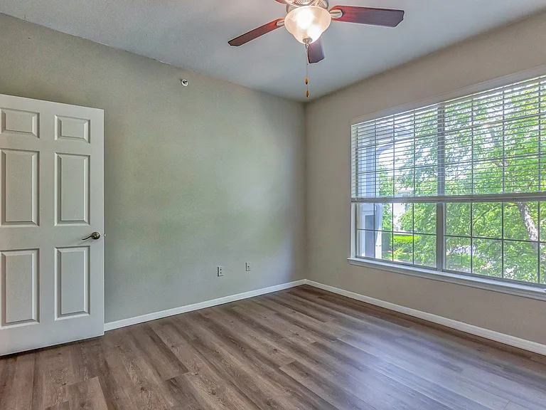 Large windows provide abundant natural light