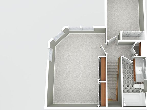 Second floor bedrooms and bath