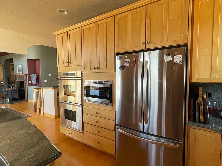 Stainless steel appliances.